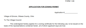 Click this for Application for Zoning Permit